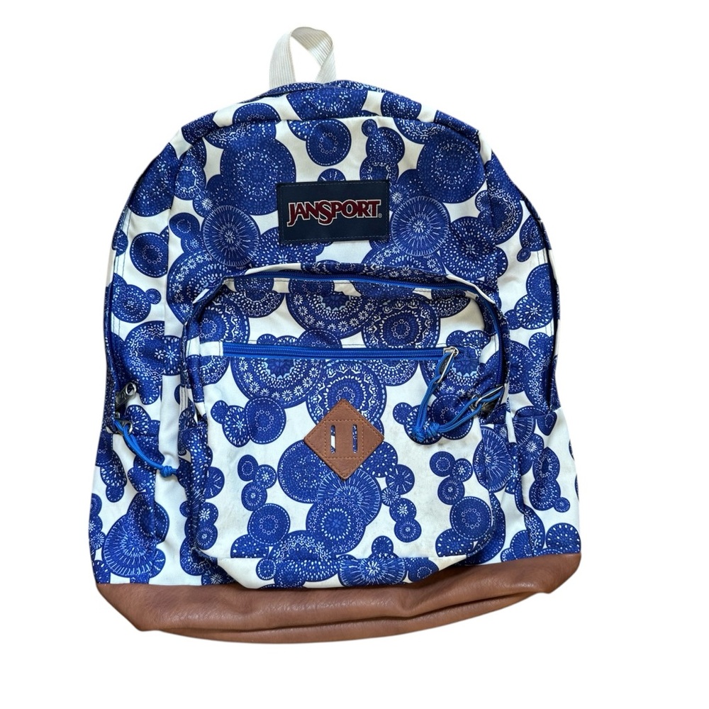 Jansport Blue and White Paisley Backpack